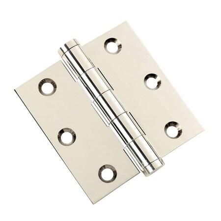 Embassy 3 x 3 Solid Brass Hinge, Polished Nickel Finish with Flat Tips 3030US14F-1